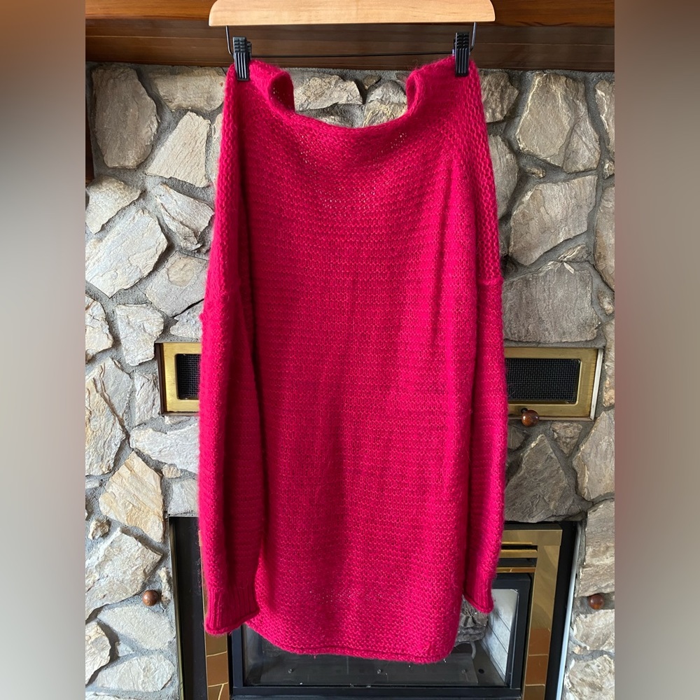 Free People Raspberry dropped shoulder sweater. - Picture 3 of 3